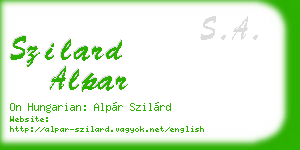 szilard alpar business card